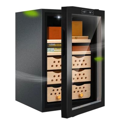 Electronic Cigar Cabinet Constant Humidity Cigar Humidor Smart Cigar Cabinet Cedar Wood Humidor Adjustable Humidity