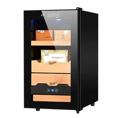 Electronic Cigar Cabinet Constant Temperature Cigar Humidor Humidity Control Cigar Cabinet Cedar Wood Shelf 60-80% Humidity Adjustment