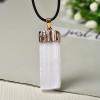 1 Natural Selenite Gypsum Pendant, Rock Mineral Specimen, Jewelry, DIY Gift, Souvenir,Selenite Gold,1pcs view 1