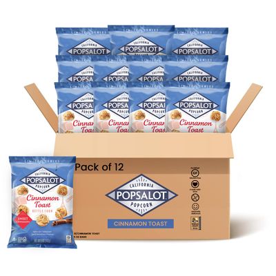 Popsalot-Gourmet Popcorn | Oven-Baked | Gluten-Free | Air-Popped | Flavored Popcorn Gourmet | Popcorn Snack Packs | Pop-Corn Snack Ready to Eat in Every Movement (Cinnamon Toast)
