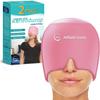 2 Pack Migraine Relief Ice Head Wrap Headache and Migraine Hat | Cold Gel Head Ice Pack with Face and Eye Mask Compress for Cooling Migraine Relief - Pink 2 Pack view 1
