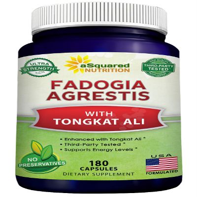 aSquared Nutrition Fadogia Agrestis 600mg and Tongkat Ali 400mg Supplement (180 Capsules) - Fadogia Agrestis Extract & Powder Complex Pills for Men & Women