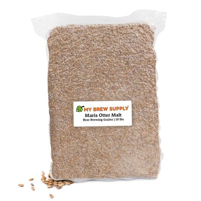 My Brew Supply Pure Maris Otter Malt Beer Making Grain | Brew Your Own Rich, Nutty, and Biscuity Beer with Barley Grains | Grown in Western Europe | 10lb (3L) Crushed Grain