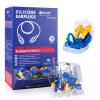Dison 100Pairs Silicone Ear Plugs, 32dB Corded Reusable Earplugs for Hearing Protection, Noise Reduction for Shooting Range, Work, Travel view 1