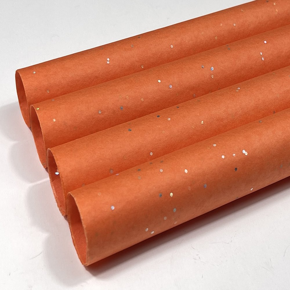 BellaPack 18 Gemstone Collections Gift Tissue Paper 20x20" 24 Flat Sheets/Pack! (Apricot With Silver Holo Gemstone)