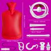 2 L Enema Bag with SwitchHot-Water Bottle5.0 ft. Long Silicone Hose ,3 Multi-Size Reusable Tips, Controlable Water Flow Valve- Coffee, Shower, Douche & Home Adult Enema KitRED view 2