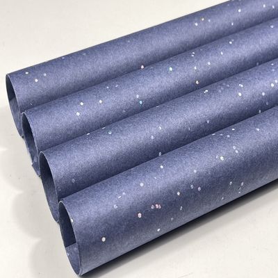 BellaPack 18 Gemstone Collections Gift Tissue Paper 20x20" 24 Flat Sheets/Pack! (Navy Blue With Silver Holo Gemstone)