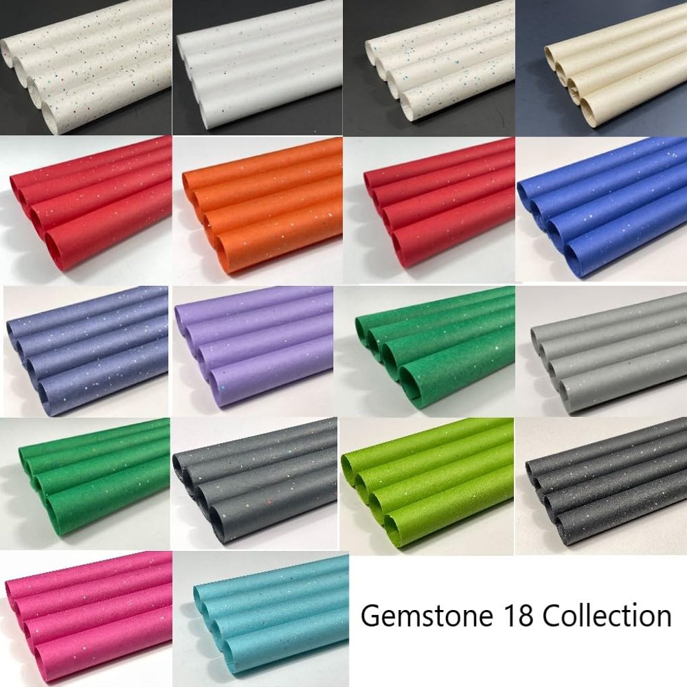 BellaPack 18 Gemstone Collections Gift Tissue Paper 20x20" 24 Flat Sheets/Pack! (Black With 5 Color Gemstone)