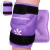 KingPavonini XXL Knee Ice Pack Wrap Around Entire Knee After Surgery, Large Reusable Gel Ice Pack for Injuries, Pain Relief, Swelling, Sports Injuries, 1 Pack (Purple) view 1
