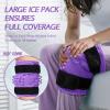 KingPavonini XXL Knee Ice Pack Wrap Around Entire Knee After Surgery, Large Reusable Gel Ice Pack for Injuries, Pain Relief, Swelling, Sports Injuries, 1 Pack (Purple) view 2