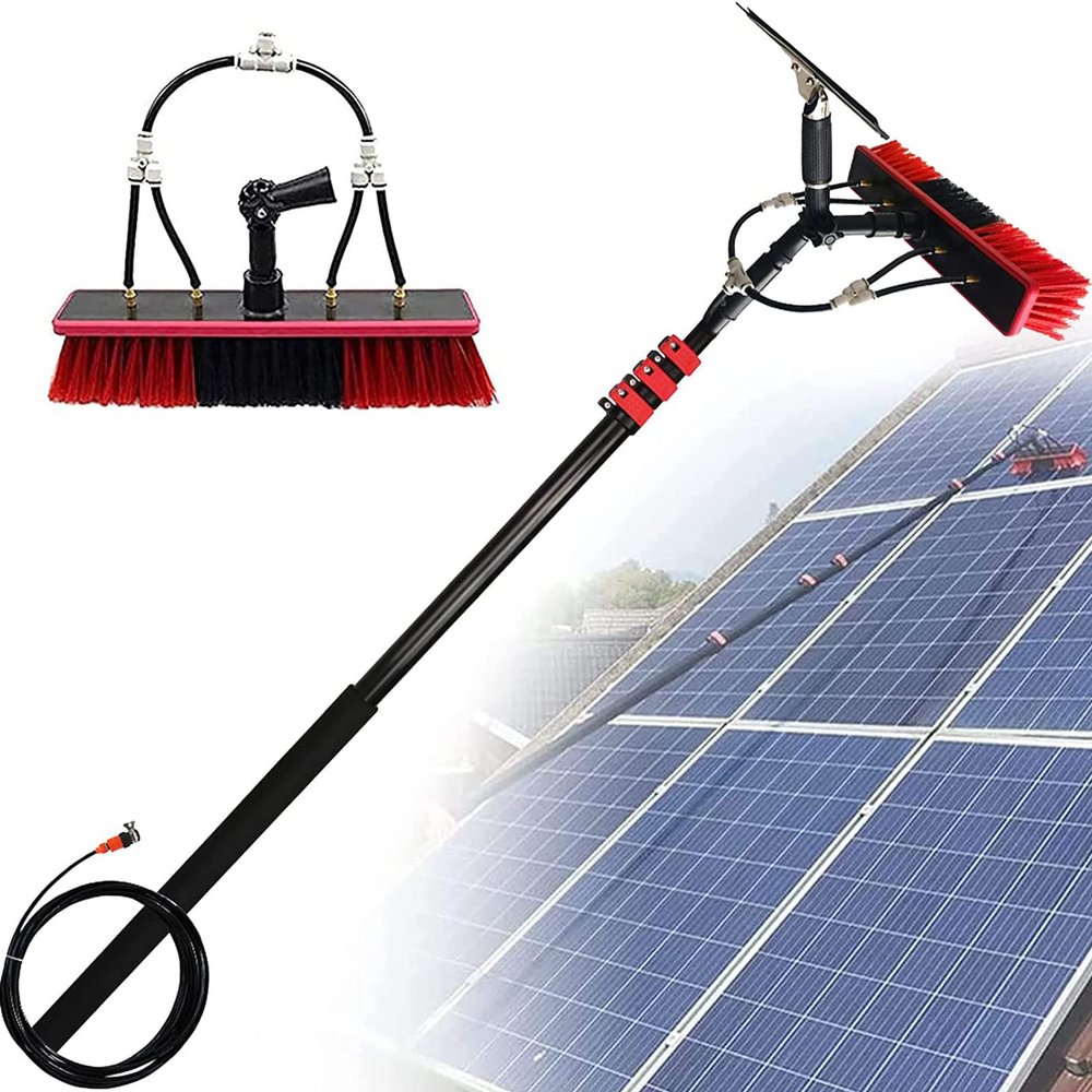 GEHPYYDS 3.6-11m Window Cleaning Pole/Water Fed Telescopic Brush/Extendable Cleaner Conservatory Roof for Cleaning Photovoltaic and Solar Panels and Other Cleaning Activities,12FT/3.6M