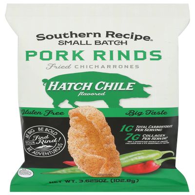 Southern Recipe Small Batch Hatch Chile Pork Rinds, Gluten Free, 3.625 Ounces (Pack Of 12)