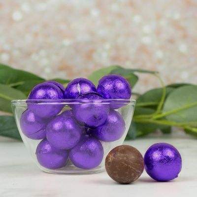 102 Pcs Purple Candy Milk Chocolate Balls (1.5 lbs - Appox. 102 Pcs)