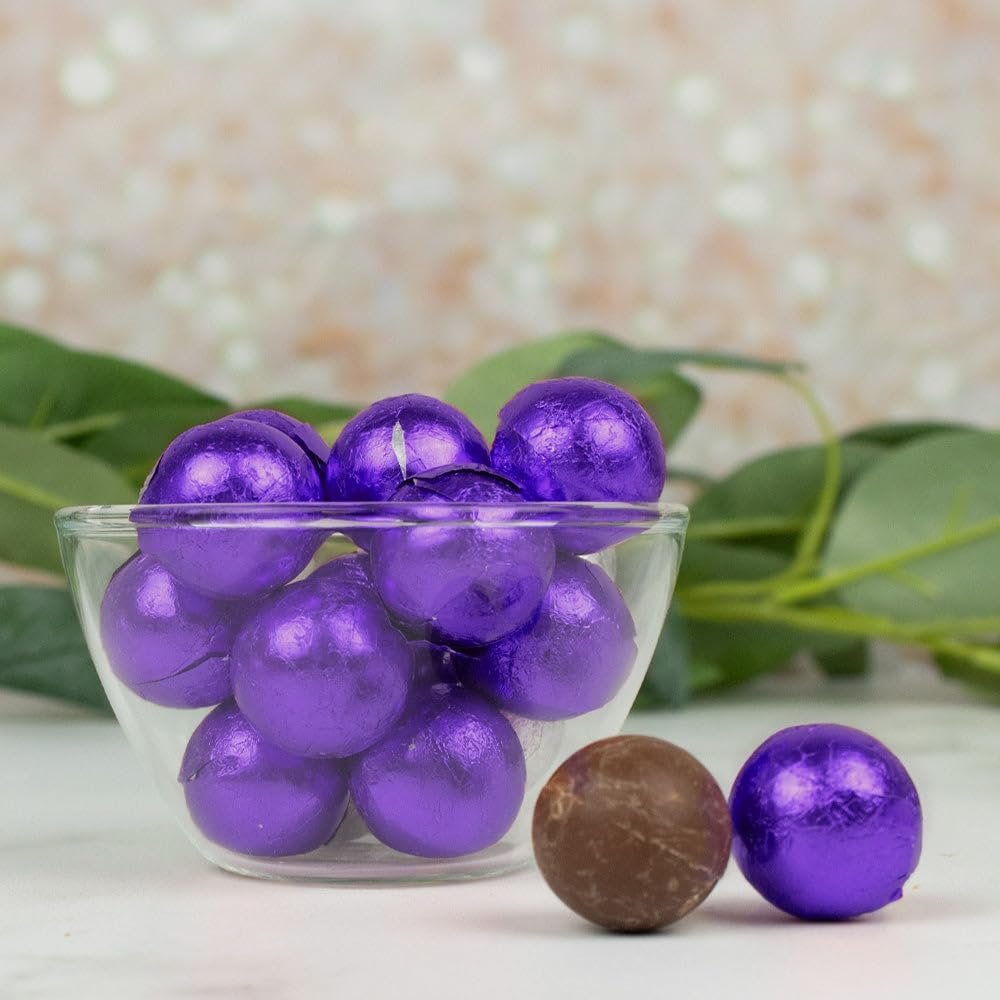 102 Pcs Purple Candy Milk Chocolate Balls (1.5 lbs - Appox. 102 Pcs)