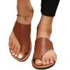 WCXTY Hallux Valgus Womens Beach Sandals,Spring Casual Big Toe Foot Correction Slippers,Summer Lightweight Non-Slip Orthopedic Bunion Flip Flops,for Walking/Outdoor Travel (Color : Brown, Size : 6) view 1