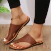 WCXTY Hallux Valgus Womens Beach Sandals,Spring Casual Big Toe Foot Correction Slippers,Summer Lightweight Non-Slip Orthopedic Bunion Flip Flops,for Walking/Outdoor Travel (Color : Brown, Size : 6) view 2