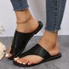WCXTY Hallux Valgus Womens Beach Sandals,Spring Casual Big Toe Foot Correction Slippers,Summer Lightweight Non-Slip Orthopedic Bunion Flip Flops,for Walking/Outdoor Travel (Color : Black, Size : 7) view 2