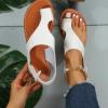 WCXTY Summer Ladies Bunion Corrector Sandals,Casual Lightweight Orthopedic Flat Flip Flops,Stylish Slip On Women's Foot Correction Slippers,for Plantar Fasciitis (Color : White, Size : 8) view 3
