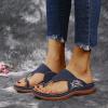 WCXTY Bunion Corrector Sandals,Retro Lightweight Plantar Fasciitis Slippers Womens,Comfortable Orthopedic Wedge Flip Flops,for Hallux Valgus/Arch of Foot (Color : Blue, Size : 5) view 3