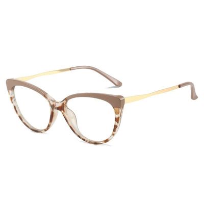 URISMO Stylish Cat Eye Reading Glasses, Cute Cateye Blue Light Blocking Computer Goggle Readers, Anti Eye Strain Eyeglasses (Color : Tortoiseshell, Size : +350)