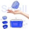 ARGOMAX Denture Case, Denture Cup for Soaking Dentures, Thorough Cleaning of Dentures, Retainer, Clear Braces (Clear Case + Dark Blue Filter and Tray). view 3