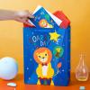 Loveinside 1st Birthday Lion Gift Bag with Tissue Paper, Blue Gift Tag and Greeting Card for Boys, Party, Baby Shower and More, 10" x 5" x 13", 1 Pcs, 1 Year Old view 3