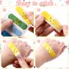 Weewooday Kids Adhesive Bandages Bulk 8 Styles Cute Cartoon Bandages Colorful Expression Flexible Strips Waterproof Bandages for Girls Boys Children Toddlers Scrapes Burns Comfortable Protection Care view 3