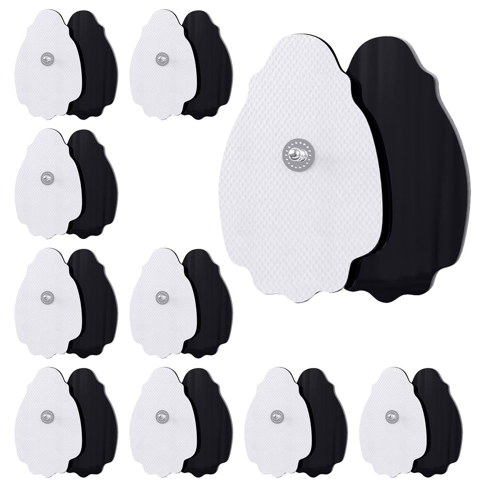20-Pack TENS/EMS Unit Replacement Pad for More Than 30 Times Use, TEC.BEAN Latex-Free TENS Electrode Pads Set with Upgraded Self-Stick Performance, Compatible with MEDVICE,Belifu EMS Machine