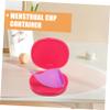 FOMIYES 2pcs Box Cup Storage Box Silicone Case Period Cup Holder Silicone Container Cups Containers Storage Rack Travel Sanitary Napkin view 3