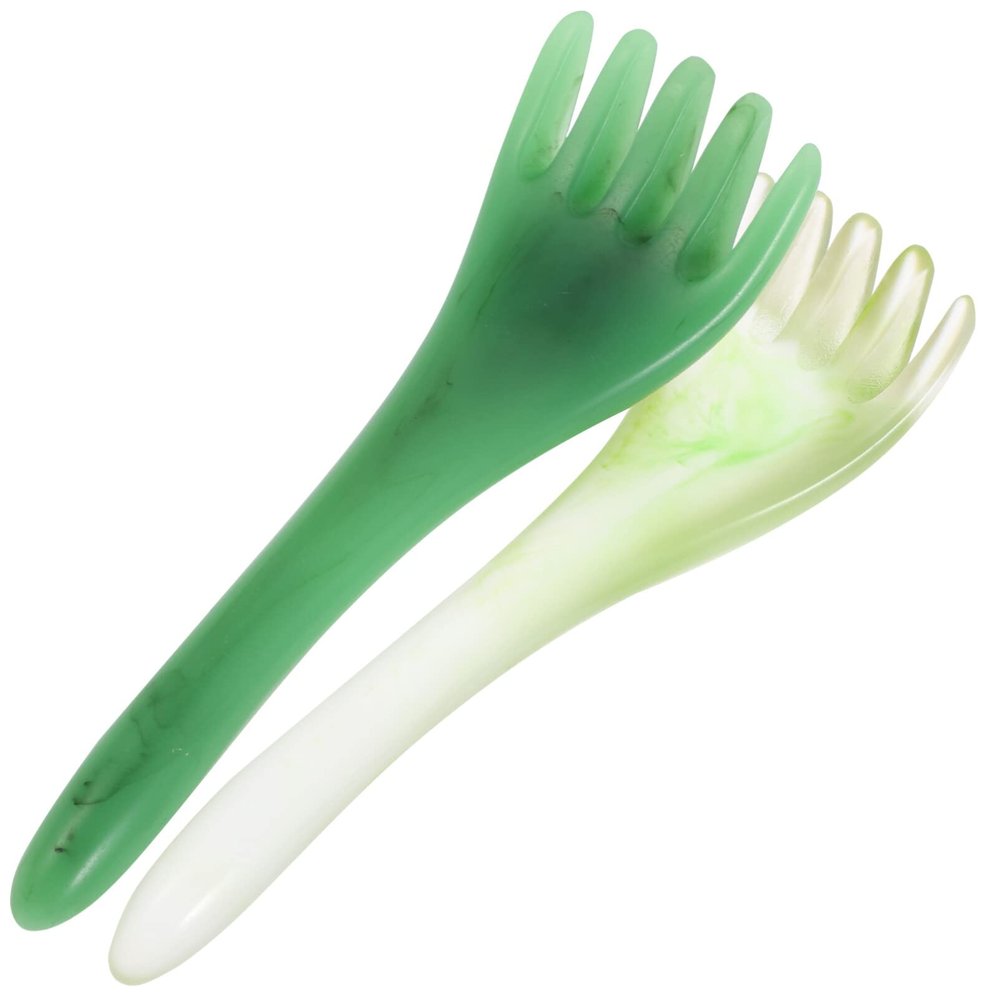 Healifty Foot Massager 2Pcs Head Scrap Comb,Resin Massage Scalp Gusha Comb Scalp Head Massage Tool for Head Caring Relaxation Green/Pink Scalp Massager