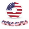 ExpressionMed - Adhesive Patches for Libre 3 & Libre 3 Plus (10-Pack) - Made in The USA, Waterproof, Split Backing, CGM Tape (US Flag) view 1