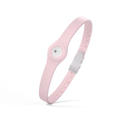 Divoti Glucose Monitor Sensor Cover Armband Compatible for Freestyle CGM Libre 3| Silicone Adjustable Trim to Fit, & Quickly Put-on- Waterproof, Hypoallergenic Baby Pink