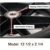 12 Inch Wheelchair Rear Wheel Accessories,12 1/2x2 1/4, Non-Pneumatic Solid Tires, Suitable for Most Manual Wheelchairs, Bearing 12mm(1/2inch), 1 Pair view 2