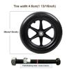 12 Inch Wheelchair Rear Wheel Accessories,12 1/2x2 1/4, Non-Pneumatic Solid Tires, Suitable for Most Manual Wheelchairs, Bearing 12mm(1/2inch), 1 Pair view 4