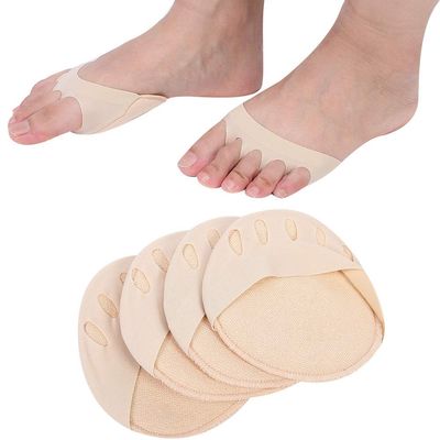 2 Pairs Soft Elastic High Heeled Shoes Forefoot Pad for Stress Relief Pain Relief Patch Skin Color Non-Slip Design