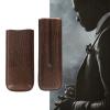 Cigar Case, Portable 2 Finger Carrying Case Cigars Travel Case Elegant, Brown PU Leather Small Cigar Humidor Cigar Gifts for Cigar Lovers, Cigar Accessories for Men view 2