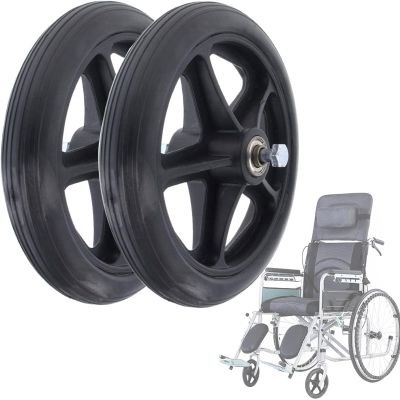 1 Pair Front Wheel Tires For Wheelchair, Solid Tires Front Wheel, Industrial Grade, Silence,Anti-wear & Non-Slip, Caster Wheel, For Many Standard Wheelchairs ( Color : Black , Size : 6inch/15cm )