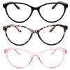 3 Pack Bifocal Reading Glasses for Women, Blue Light Blocking Cat Eye Computer Readers,New No line Bifocal reader Anti UV Ray/Eye Strain/Glare 3.0 view 1