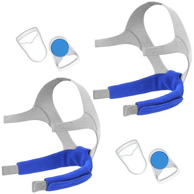2Packs Replacement Headgear for Airfit N20 with Neck Pads and 2 Pair Clips, Headgear Compatible with Airfit N20, Comfort Neck Pad Headgear Strap Cover, Great Value Kit Supplies by Medihealer