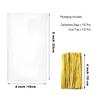 COOLAKE Cellophane Treat Bag 4x9 Inch 100PCS Goody Bags Party Favor Bag Clear Candy Bags with Twist Ties for Candy Popcorn Cookie view 3