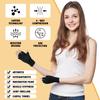 SHIFANQI 2 Pairs Copper Arthritis Gloves for Carpal Tunnel Pain Relief, Compression Gloves to Alleviate Hand Pain,Swelling,Fingerless Typing Gloves for Rheumatoid,Tendonitis for Women&Men (X-Large) view 2