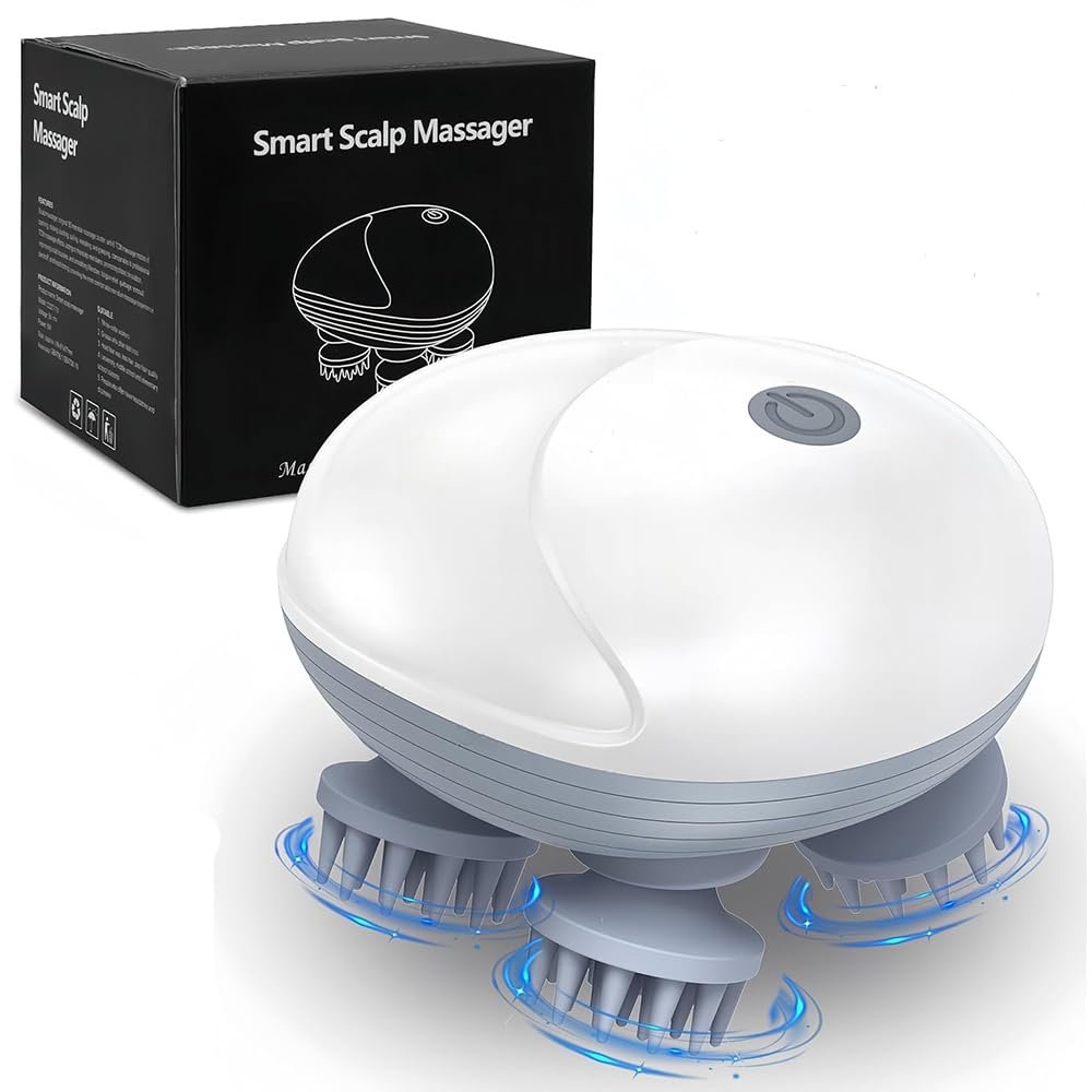 Ankilo Upgraded Handheld Pet Massager for Dogs and Cats, Electric Cat Massager Dog, with 4 Rotatable Heads, Three Modes, for Relieving Tight Stiffness Muscles, Promote Bonding