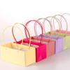 10PCS Flower Gift Bags Paper Bouquet Bags, Kraft Paper Flower Bouquet Bags with Handle, Waterproof Bouquet Flower Wrapping Boxes for Mother's Day Wedding Birthday Anniversary Valentine Day view 2
