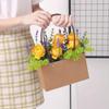 10PCS Flower Gift Bags Paper Bouquet Bags, Kraft Paper Flower Bouquet Bags with Handle, Waterproof Bouquet Flower Wrapping Boxes for Mother's Day Wedding Birthday Anniversary Valentine Day view 4