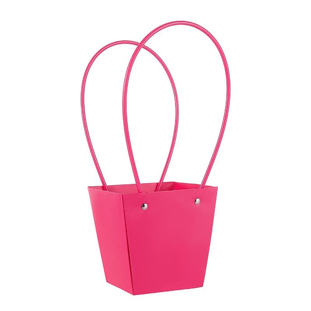 10PCS Flower Gift Bags Paper Bouquet Bags, Paper Flower Bouquet Bags with Handle, Waterproof Bouquet Flower Wrapping Boxes for Mother's Day Wedding Birthday Anniversary Valentine Day