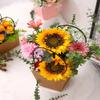 10PCS Flower Gift Bags Paper Bouquet Bags, Paper Flower Bouquet Bags with Handle, Waterproof Bouquet Flower Wrapping Boxes for Mother's Day Wedding Birthday Anniversary Valentine Day view 4