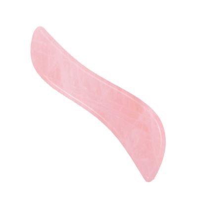 AOWNE Natural Rose Quartz Yoni Wands Jade Crystal Massage Wand Massage Stone Guasha Tool,S Shape 2