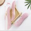 AOWNE Natural Rose Quartz Yoni Wands Jade Crystal Massage Wand Massage Stone Guasha Tool,S Shape 2 view 3