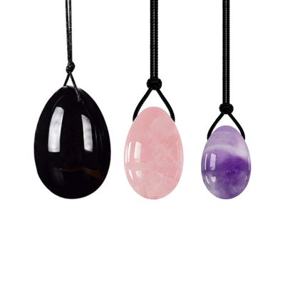 AOWNE Natural Jade Yoni Eggs Massage Wand Set Ladies Kegel Exerciser Yoni Massage for Women,3PC 01