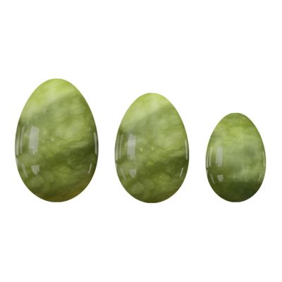 3Pcs Undrilled Yoni Egg Set Natural Jade Massage Egg Women Kegel Exerciser Jade Massager Kegel Egg,3pcs Undrilled 01